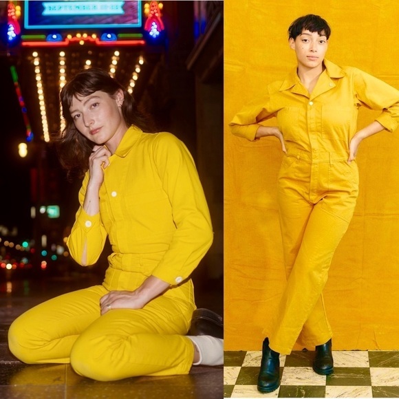 BIG BUD PRESS 70s Cotton Twill Long Sleeve Collared Utility Coveralls Jumpsuit M - Picture 3 of 16